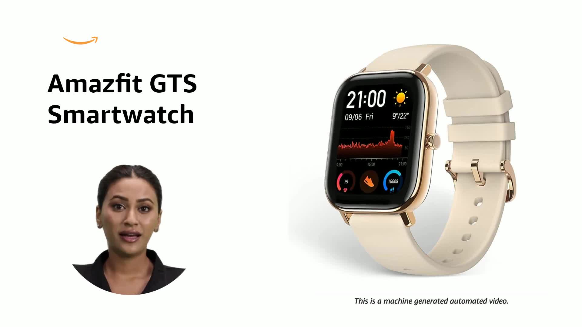 Amazfit GTS Desert Gold 中古 画面フィルム付 Amazfit GTS Desert Gold 中古 画面フィルム付